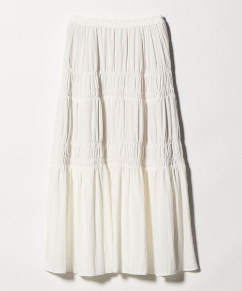 BEAUTY&YOUTH UNITED ARROWS（ビューティーアンドユースユナイテッドアローズ）の「レーヨンブレンド シャーリング ロングスカート（スカート・レディース・ホワイト/ライトグレー・M/S）」の16枚目の写真