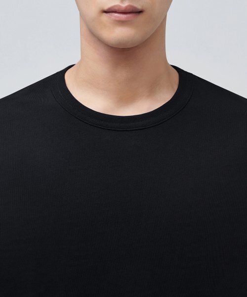 MUSINSA STANDARD（ムシンサスタンダード）の「クルーネック7部Tシャツ[ブラック]（Tシャツ/カットソー・メンズ・その他・S/M/L/2XL/XXX-LARGE/XL）」の3枚目の写真