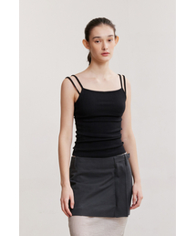 DOUBLE STRAP SLEEVELESS (BLACK)