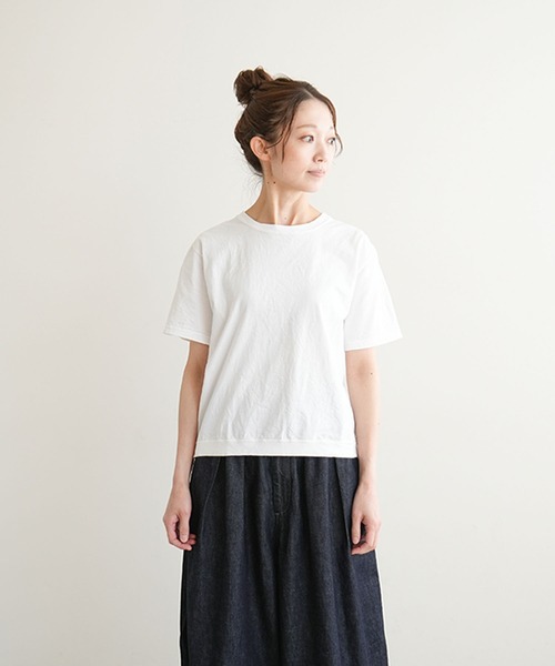 SOLAMONAT(ソラモナ)の「パフ天竺 リブベーシック T(Tシャツ/カットソー・レディース・ライトピンク/ホワイト/キナリ/グレー/ブラック/ライトブルー・L/S/M)」の21枚目の写真