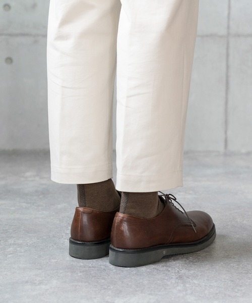 HARUSAKU（ハルサク）の「Herringbone Back Line Socks GIFT 2P SET ：ヘリンボーン バックライン ソックス ギフト プレゼントセット 2足（ソックス/靴下・メンズ・ブラック/ネイビー/ダークグレー・L/M）」の9枚目の写真