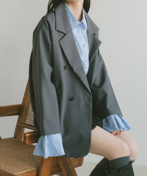 ベーシックオーバーサイズテーラードジャケット（テーラードジャケット