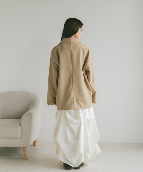 VANNIE U（ヴァニーユー）の「ベーシックオーバーサイズテーラードジャケット（テーラードジャケット・レディース・ベージュ/グレー/ブラック・FREE）」の13枚目の写真
