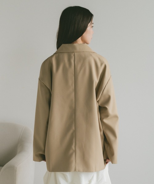 VANNIE U（ヴァニーユー）の「ベーシックオーバーサイズテーラードジャケット（テーラードジャケット・レディース・ベージュ/グレー/ブラック・FREE）」の7枚目の写真