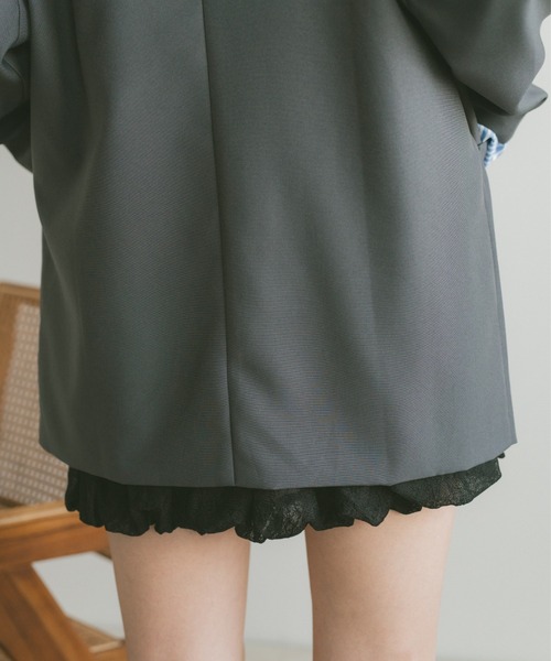 VANNIE U（ヴァニーユー）の「ベーシックオーバーサイズテーラードジャケット（テーラードジャケット・レディース・ベージュ/グレー/ブラック・FREE）」の4枚目の写真