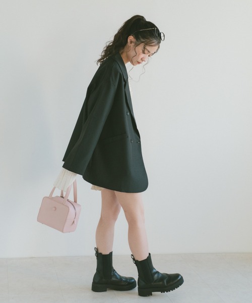 VANNIE U（ヴァニーユー）の「ベーシックオーバーサイズテーラードジャケット（テーラードジャケット・レディース・ベージュ/グレー/ブラック・FREE）」の21枚目の写真