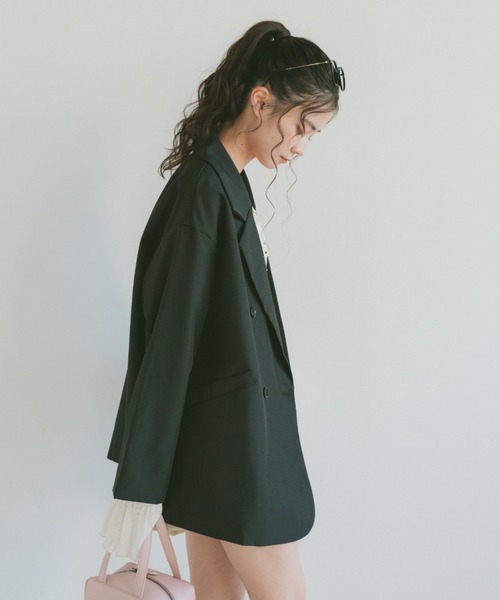 VANNIE U（ヴァニーユー）の「ベーシックオーバーサイズテーラードジャケット（テーラードジャケット・レディース・ベージュ/グレー/ブラック・FREE）」の18枚目の写真