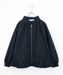 Marilyn Moon（マリリンムーン）の「gingham check pleats frill blouson（ブルゾン）」