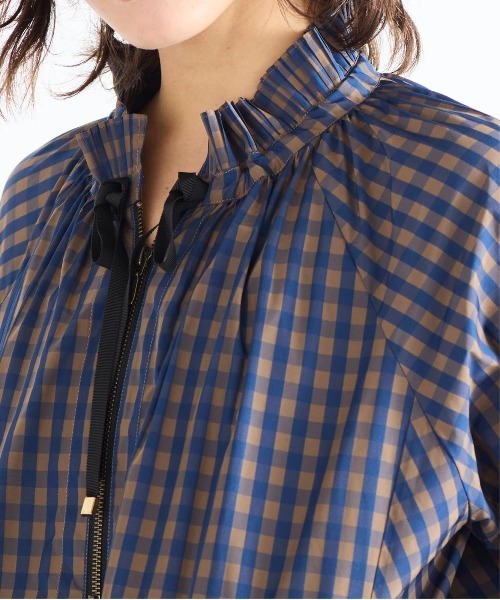 gingham check pleats frill blouson（ブルゾン）｜Marilyn Moon