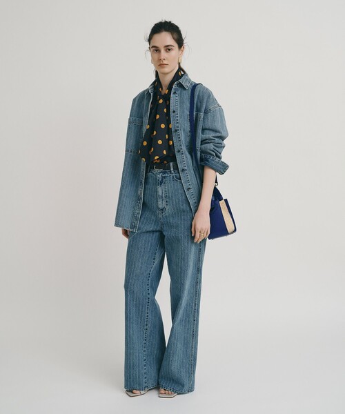 allureville(アルアバイル)の「【ATELIER Line】デニムバギーパンツ(デニムパンツ・レディース・ブラック/インディゴブルー・1/2)」の3枚目の写真