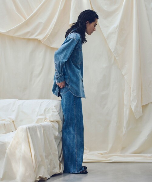 allureville(アルアバイル)の「【ATELIER Line】デニムバギーパンツ(デニムパンツ・レディース・ブラック/インディゴブルー・1/2)」の5枚目の写真