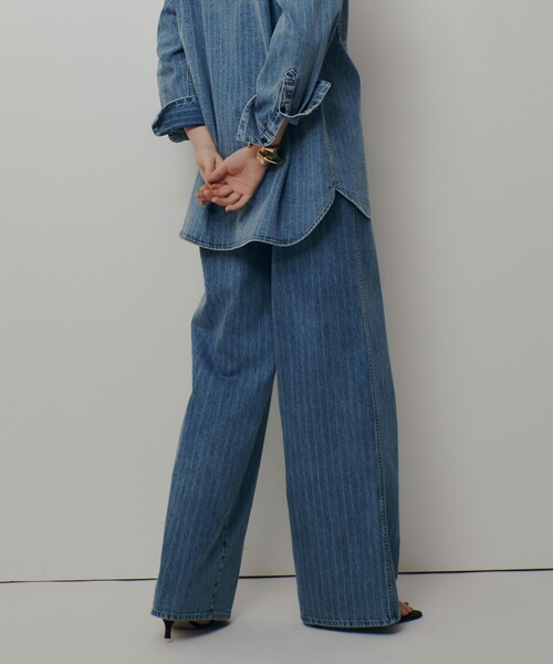 allureville(アルアバイル)の「【ATELIER Line】デニムバギーパンツ(デニムパンツ・レディース・ブラック/インディゴブルー・1/2)」の9枚目の写真