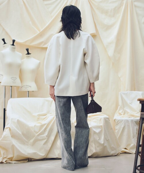 allureville(アルアバイル)の「【ATELIER Line】デニムバギーパンツ(デニムパンツ・レディース・ブラック/インディゴブルー・1/2)」の19枚目の写真