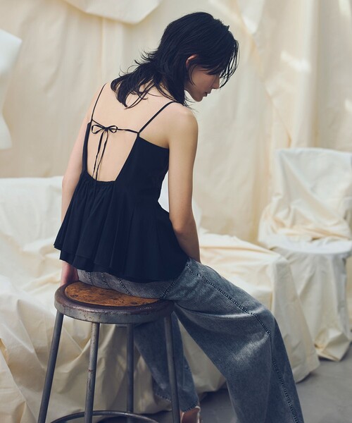 allureville(アルアバイル)の「【ATELIER Line】デニムバギーパンツ(デニムパンツ・レディース・ブラック/インディゴブルー・1/2)」の20枚目の写真