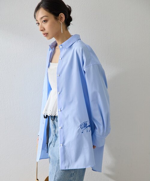 即日発送可 新品Whim Gazette ラッフルシャツ オケージョンにも THE PAUSE】ラッフルシャツ | Whim Gazette(ウィム ガゼット