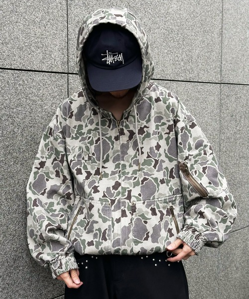 セール】DOUBLE ZIP 4POCKET UTILITY SHORT HOODED BLOUSON／ダブル 