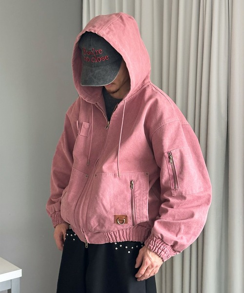 セール】DOUBLE ZIP 4POCKET UTILITY SHORT HOODED BLOUSON／ダブル 