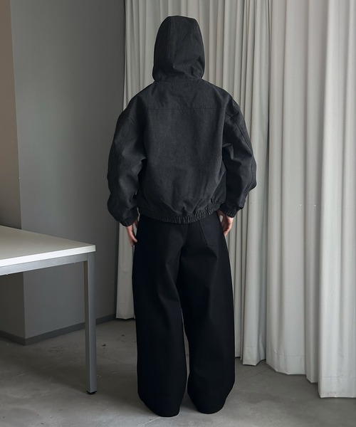Perushu(ペルーシュ)の「DOUBLE ZIP 4POCKET UTILITY SHORT HOODED BLOUSON/ダブルジップ4ポケットユーティリティショートフードブルゾン(ブルゾン・メンズ・ブラック/その他/ピンク・SMALL/LARGE/MEDIUM)」の18枚目の写真