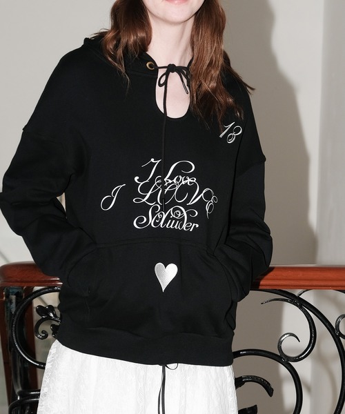 RC.THREEPAPER】ハート刺繍 レタリングプリント オーバーサイズ