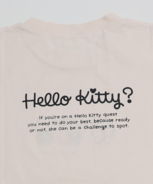 sanrio(サンリオ)の「〈サンリオ〉ハローキティ/半袖Tシャツ(Tシャツ/カットソー・レディース・チャコール/オートミール/ブラック/クリーム・MEDIUM/LARGE)」の10枚目の写真