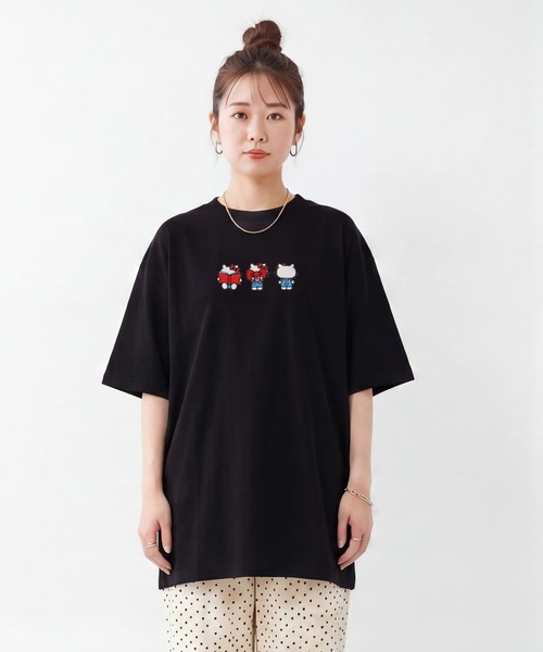 sanrio(サンリオ)の「〈サンリオ〉ハローキティ/半袖Tシャツ(Tシャツ/カットソー・レディース・チャコール/オートミール/ブラック/クリーム・MEDIUM/LARGE)」の19枚目の写真