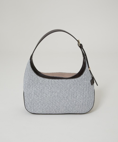 NANO universe(ナノユニバース)の「ターンロックベルトキャンバスワンハンドルバッグ(ハンドバッグ・レディース・ネイビー/ベージュ・F)」の14枚目の写真