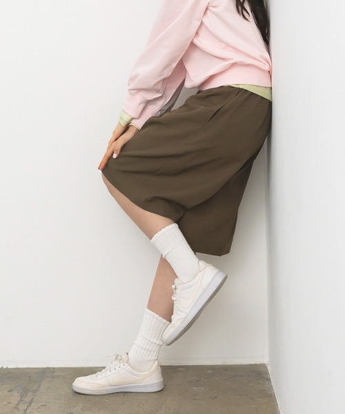 CRAFT STANDARD BOUTIQUE（クラフトスタンダードブティック）の「イージーケア/ハーフパンツ◆（その他パンツ・レディース・ブラック/ライトカーキ/ブラウン・L/M）」の2枚目の写真