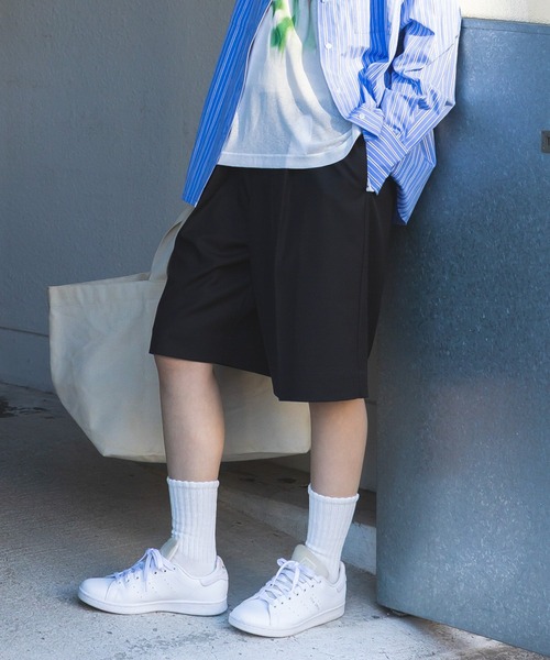 CRAFT STANDARD BOUTIQUE（クラフトスタンダードブティック）の「イージーケア/ハーフパンツ◆（その他パンツ・レディース・ブラック/ライトカーキ/ブラウン・L/M）」の5枚目の写真