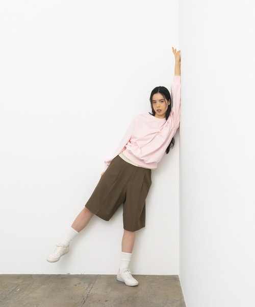 CRAFT STANDARD BOUTIQUE（クラフトスタンダードブティック）の「イージーケア/ハーフパンツ◆（その他パンツ・レディース・ブラック/ライトカーキ/ブラウン・L/M）」の13枚目の写真