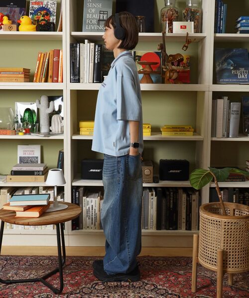 FFEIN(フェイン)の「【FFEIN(フェイン)】配色ラインワンポイント刺繍ポロシャツ / ポロシャツ 配色 半袖 刺繍 衿 ポロ(ポロシャツ・メンズ・モカ/ホワイト/ネイビー/ライトブルー/ブラック・SMALL/LARGE/MEDIUM)」の10枚目の写真