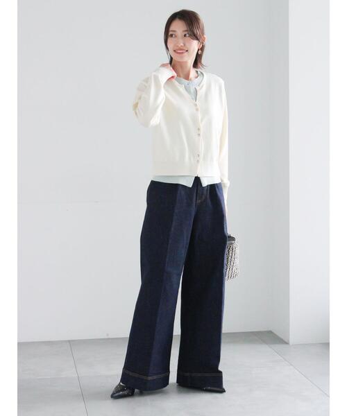 Te chichi（テチチ）の「ワイドデニムパンツ（その他パンツ・レディース・ネイビー/サックスブルー・M/S）」の4枚目の写真