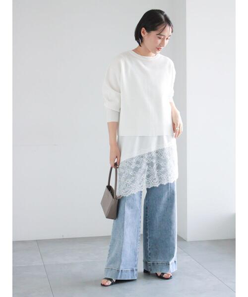 Te chichi（テチチ）の「ワイドデニムパンツ（その他パンツ・レディース・ネイビー/サックスブルー・M/S）」の7枚目の写真