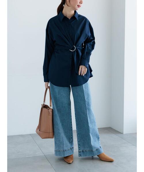 Te chichi（テチチ）の「ワイドデニムパンツ（その他パンツ・レディース・ネイビー/サックスブルー・M/S）」の17枚目の写真