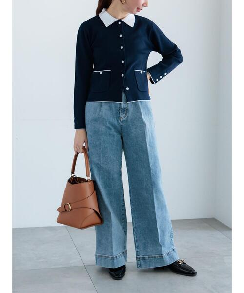 Te chichi（テチチ）の「ワイドデニムパンツ（その他パンツ・レディース・ネイビー/サックスブルー・M/S）」の19枚目の写真