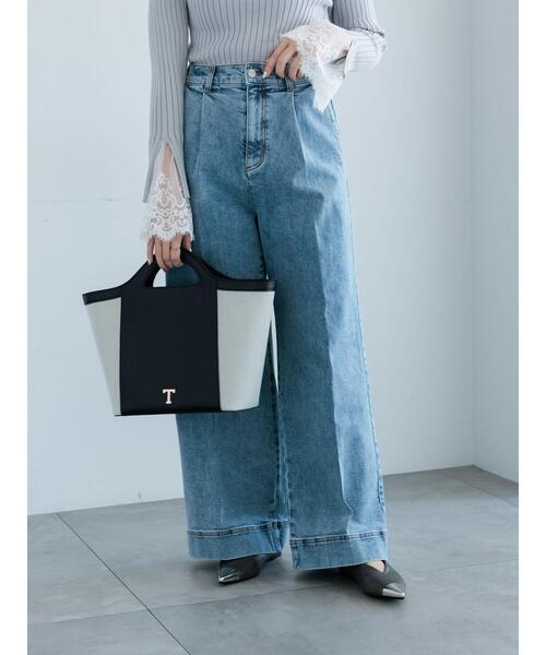 Te chichi(テチチ)の「ワイドデニムパンツ(その他パンツ・レディース・ネイビー/サックスブルー・M/S)」の6枚目の写真
