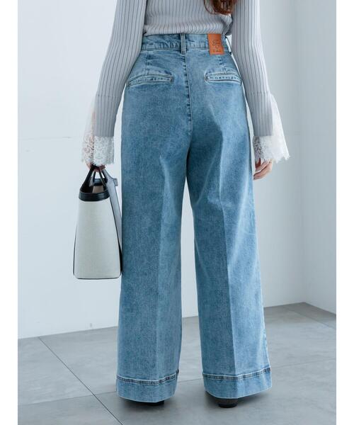 Te chichi(テチチ)の「ワイドデニムパンツ(その他パンツ・レディース・ネイビー/サックスブルー・M/S)」の7枚目の写真