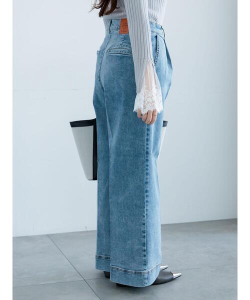 Te chichi(テチチ)の「ワイドデニムパンツ(その他パンツ・レディース・ネイビー/サックスブルー・M/S)」の8枚目の写真