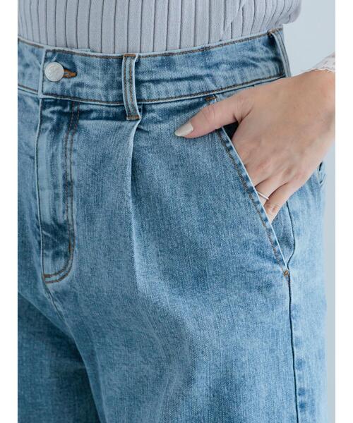 Te chichi(テチチ)の「ワイドデニムパンツ(その他パンツ・レディース・ネイビー/サックスブルー・M/S)」の9枚目の写真