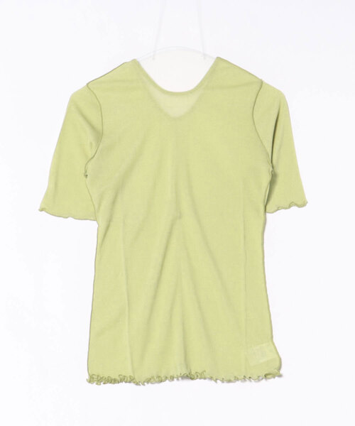 HAKUJI（ハクジ）の「HAKUJI Sheer rib HS PO（Tシャツ/カットソー・レディース・オフホワイト/ライトイエロー/ブラック・FREE）」の3枚目の写真