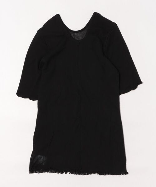 HAKUJI（ハクジ）の「HAKUJI Sheer rib HS PO（Tシャツ/カットソー・レディース・オフホワイト/ライトイエロー/ブラック・FREE）」の2枚目の写真