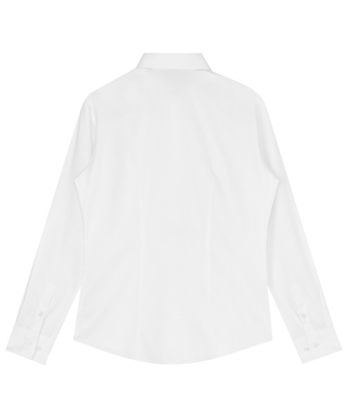 TOKYO SHIRTS（トウキョウシャツ）の「形態安定ノンアイロン レギュラー 長袖ビジネスワイシャツ（ビジネスシャツ・レディース・ホワイト・XS/S/M/L/LL/XL）」の2枚目の写真