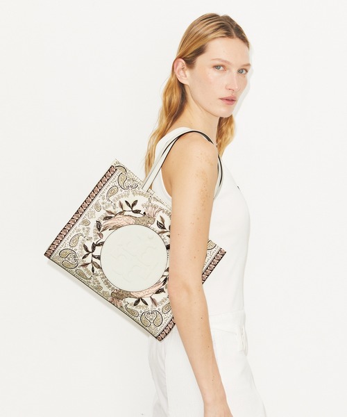 TORY BURCH（トリーバーチ）の「エラ プリント スモール トートバッグ（トートバッグ・レディース・ピンク/グリーン・ONE SIZE）」の2枚目の写真