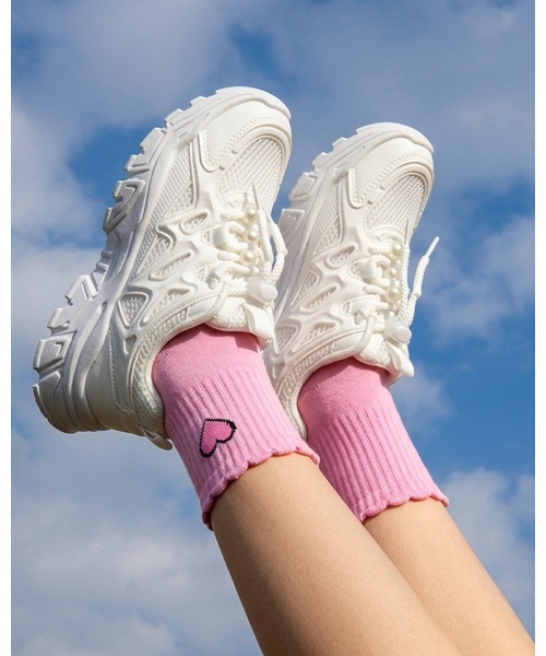 パール付きスニーカー【子供服】【キッズ】【女の子】（スニーカー