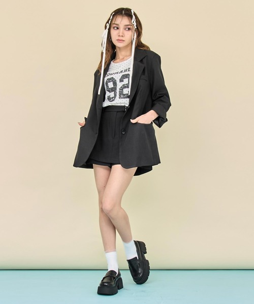 ANAP（アナップ）の「テーラードジャケット×スカパンSETUP（テーラードジャケット・レディース・ブラック/グレー・F）」の10枚目の写真