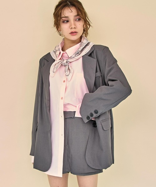 ANAP（アナップ）の「テーラードジャケット×スカパンSETUP（テーラードジャケット・レディース・ブラック/グレー・F）」の12枚目の写真