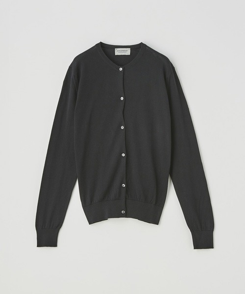 JOHN SMEDLEY(ジョンスメドレー)の「長袖コットンニットカーディガン(カーディガン/ボレロ・レディース・ブラック・M/S/L)」の1枚目の写真