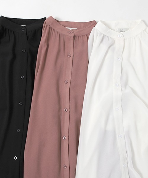 HUG.U(ハグユー)の「ロングシアーシャツ(シャツ/ブラウス・レディース・ホワイト/ピンク/ブラック・FREE)」の12枚目の写真