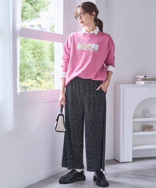 SMILE LAND（スマイルランド）の「＜大きいサイズ＞ラクしてキレイ見え選べるプリ―ツパンツ（ゆったりヒップ）（その他パンツ・レディース・ホワイト系/ブラック系その他/ネイビー系/ブラック系/モカ・L/LL/3L/4L/5L）」の12枚目の写真