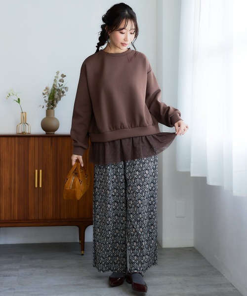 SMILE LAND（スマイルランド）の「＜大きいサイズ＞ラクしてキレイ見え選べるプリ―ツパンツ（ゆったりヒップ）（その他パンツ・レディース・ホワイト系/ブラック系その他/ネイビー系/ブラック系/モカ・L/LL/3L/4L/5L）」の21枚目の写真