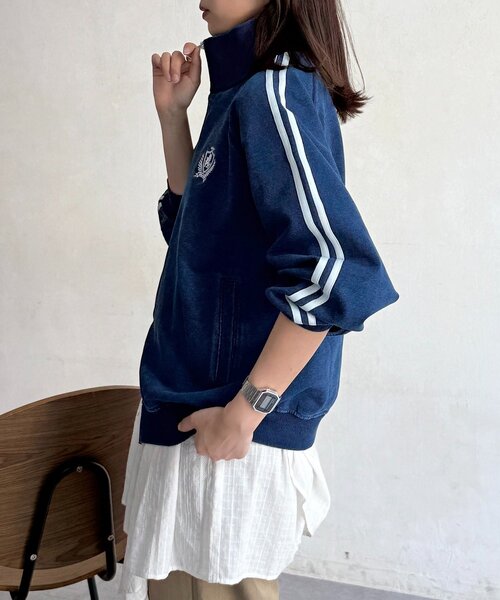 CPCM(シーピーシーエム)の「フェイクスエードトラックジャケット(ブルゾン・レディース・チャコールグレー/カーキ/アイボリー/インディゴブルー・MEDIUM/SMALL)」の13枚目の写真